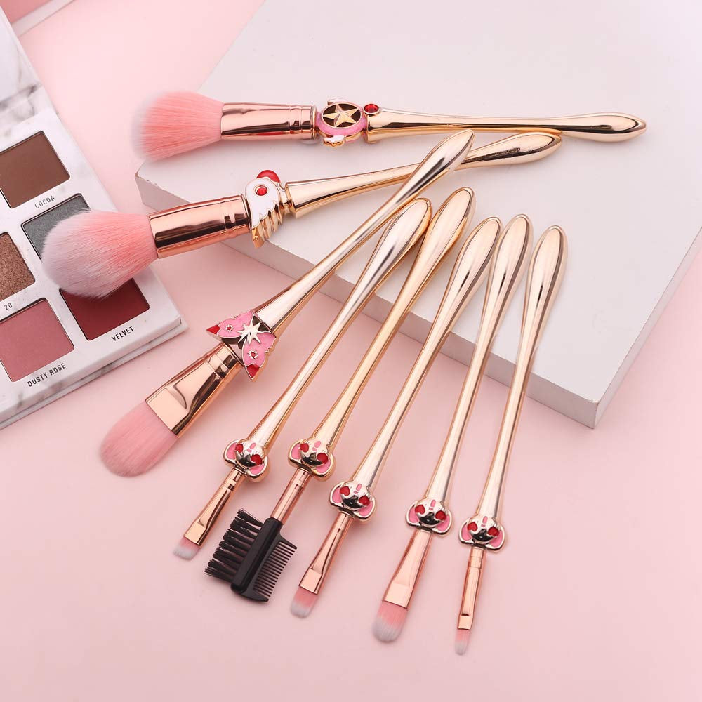 Magic Sakura Makeup Brushes Set - 8Pcs Cosmetic Makeup Brush Set Professional Tool Kit Set Pink Drawstring Bag Included (Sakura) (8Pcs) Health & Beauty > Personal Care > Cosmetics > Cosmetic Tools > Makeup Tools rongji jewelry   