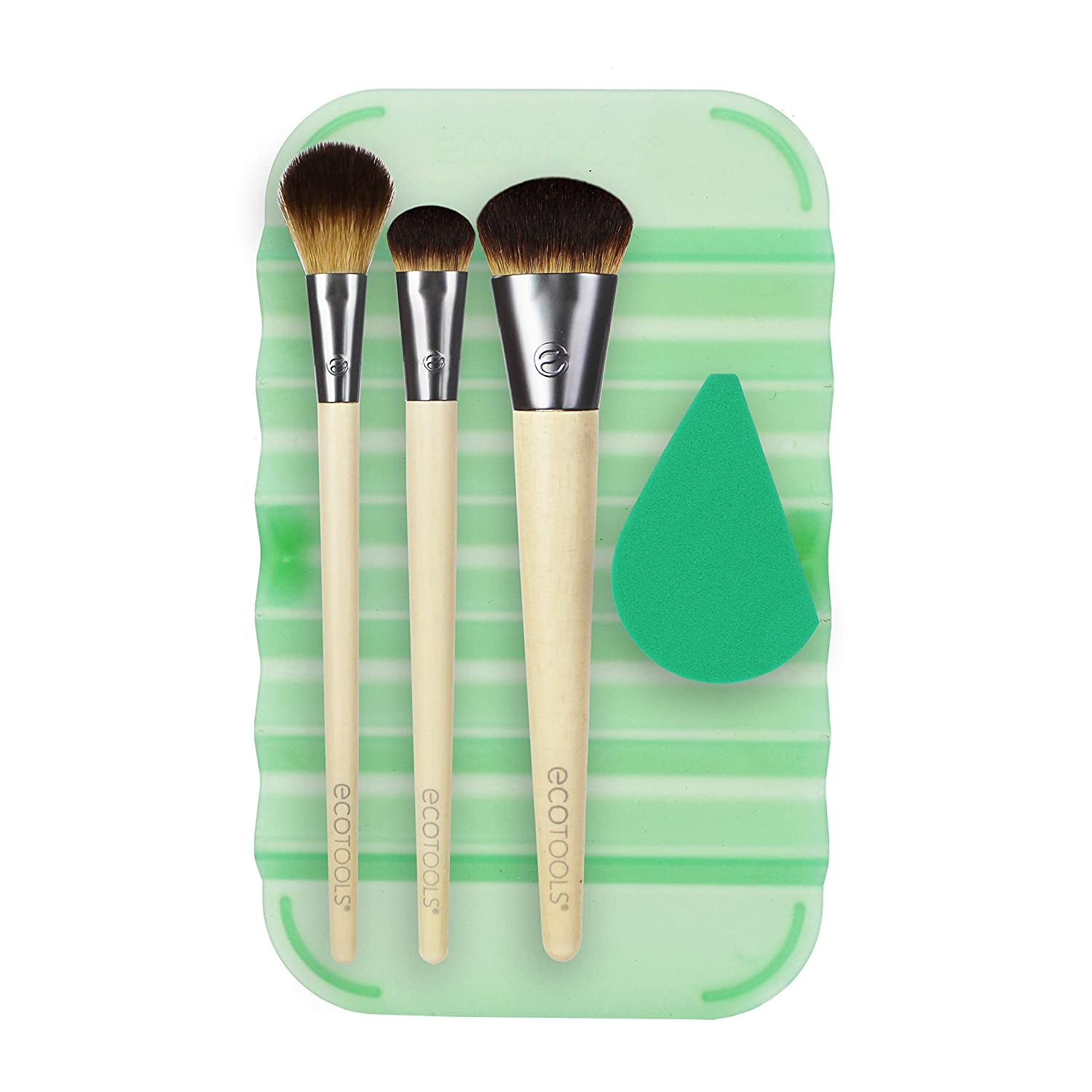 Ecotools Prep + Refresh Makeup Brush Set, with Sponge Blender and Brush Cleaner Cleansing Shampoo, Vegan Beauty Tools, Set of 5 Health & Beauty > Personal Care > Cosmetics > Cosmetic Tools > Makeup Tools EcoTools   