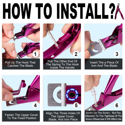 Elegant Violet Red Premium Adjustable Stainless Steel Artificial Acrylic Fake False Nail Tip Clipper Cutter Trimmer Manicure Pedicure Sharp Blade Clip Tool for Salon Home Nail Art Beauty Design DIY Health & Beauty > Personal Care > Cosmetics > Cosmetic Tools > Nail Tools GADGETS ENTREPOT   