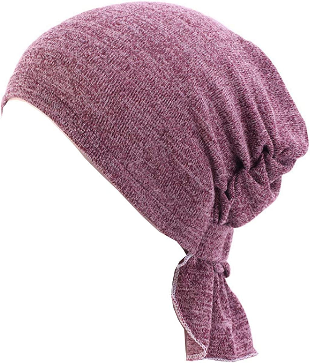 Ever Fairy 6 Colors Chemo Cancer Headscarf Hat Cap Ethnic Cloth Print Turban Headwear Women Women'S Ruffle Beanie Scarf (3 Color Pack-B) Apparel & Accessories > Clothing Accessories > Headwear Ever Fairy   