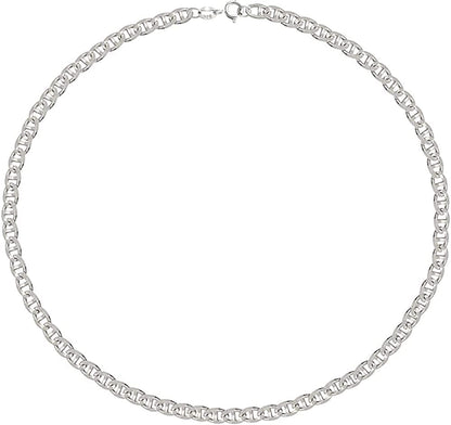 Savlano 925 Sterling Silver Solid Italian Figaro, Rope,Herringbone, Curb, Ball Bead, Snake, Mariner Chain Anklet for Women & Girls, Comes in 0.8Mm - 5Mm Gift Box Apparel & Accessories > Jewelry > Anklets Savlano Mariner 2.5mm 10.0 Inches 
