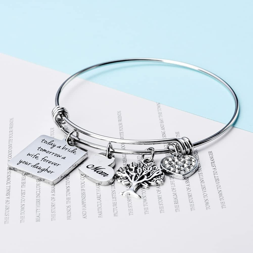 Miss Pink Wedding Gift for Bridesmaid Maid of Honor Flower Girl Bride to Be Sister Mother of the Bride Thank You Gift from Bride and Groom Thank You for Standing by My Side Bracelets Gifts Apparel & Accessories > Jewelry > Bracelets Miss Pink   