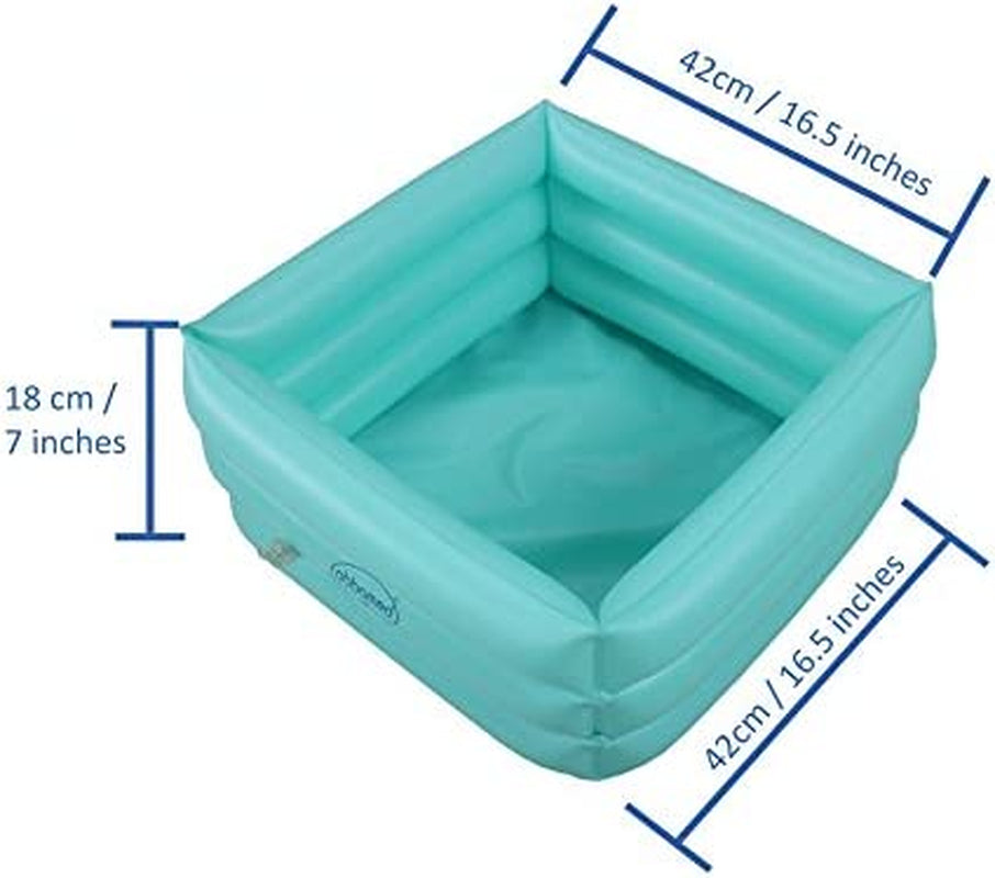Obbomed HB-1700N New and Handy Air Valve Foldable Portable, Folding Inflatable Portable Travel Spa Foot Care Bath Basin –Inflated Size: 16.5(L) X 16.5(W) X 7.0(H) Inches – 4.2 Gallons Capacity Health & Beauty > Personal Care > Foot Care ObboMed   