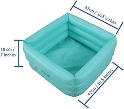 Obbomed HB-1700N New and Handy Air Valve Foldable Portable, Folding Inflatable Portable Travel Spa Foot Care Bath Basin –Inflated Size: 16.5(L) X 16.5(W) X 7.0(H) Inches – 4.2 Gallons Capacity Health & Beauty > Personal Care > Foot Care ObboMed   