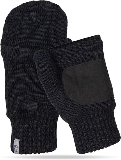 Trailheads Women’S Fingerless Gloves | Merino Knit Convertible Mittens Apparel & Accessories > Clothing Accessories > Gloves & Mittens TrailHeads Medium/Large  
