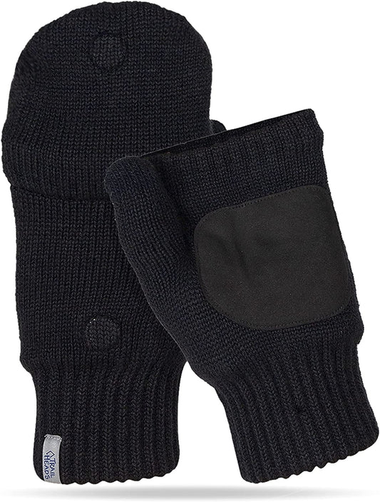Trailheads Women’S Fingerless Gloves | Merino Knit Convertible Mittens Apparel & Accessories > Clothing Accessories > Gloves & Mittens TrailHeads Medium/Large  