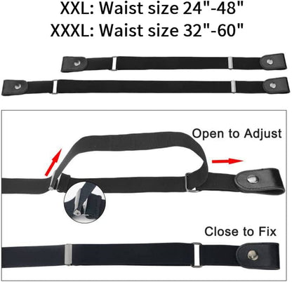 No Buckle Stretch Belt for Women/Men Invisible Elastic Buckle Free Belts Apparel & Accessories > Clothing Accessories > Belts macoking   