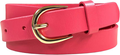 Women'S Dress Belt Casual Fashion Waist Skinny Belt 1"(25Mm) Wide, Multi-Style Options Apparel & Accessories > Clothing Accessories > Belts Belts.com Style 1 - Premium Leather Smooth Pink 30 