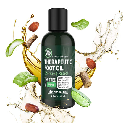 Foot and Body Oil with Tea Tree Oil - Hydrating Foot Care and Foot Spa for Cracked Heel Repair - Relieves Dry, Irritated Skin and Foot Odor - Relieves Jock Itch, Nail Fungus and Athletes Foot (4Oz) Health & Beauty > Personal Care > Foot Care Derma-nu Miracle Skin Remedies   