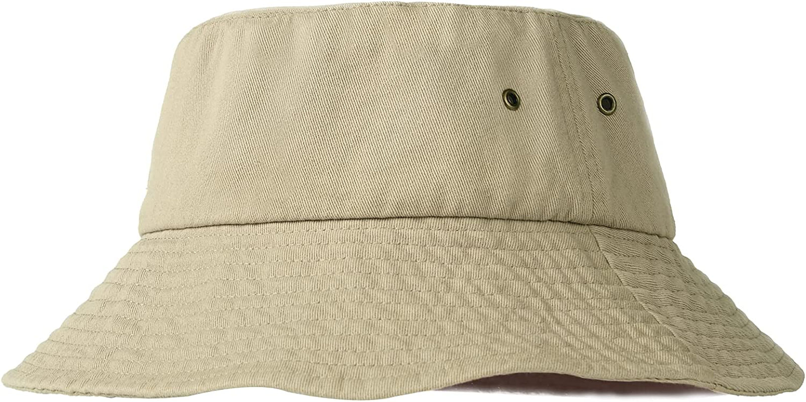 Bucket Hat for Women Men Canvas Washed Cotton Trendy Distressed Womens Summer Beach Sun Hats with Detachable Strings Apparel & Accessories > Clothing Accessories > Hats KYLIE MAX 05-khaki Large-X-Large 