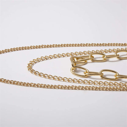 Tenghong2021 Punk Body Chain Goth Street Butterfly Belt Waist Chain Pants Chain Pocket Wallet Chain Gold Cuban Layered Jean Pants Belt Chains Waist Belly Body Chain Jewelry Apparel & Accessories > Jewelry > Body Jewelry tenghong2021   