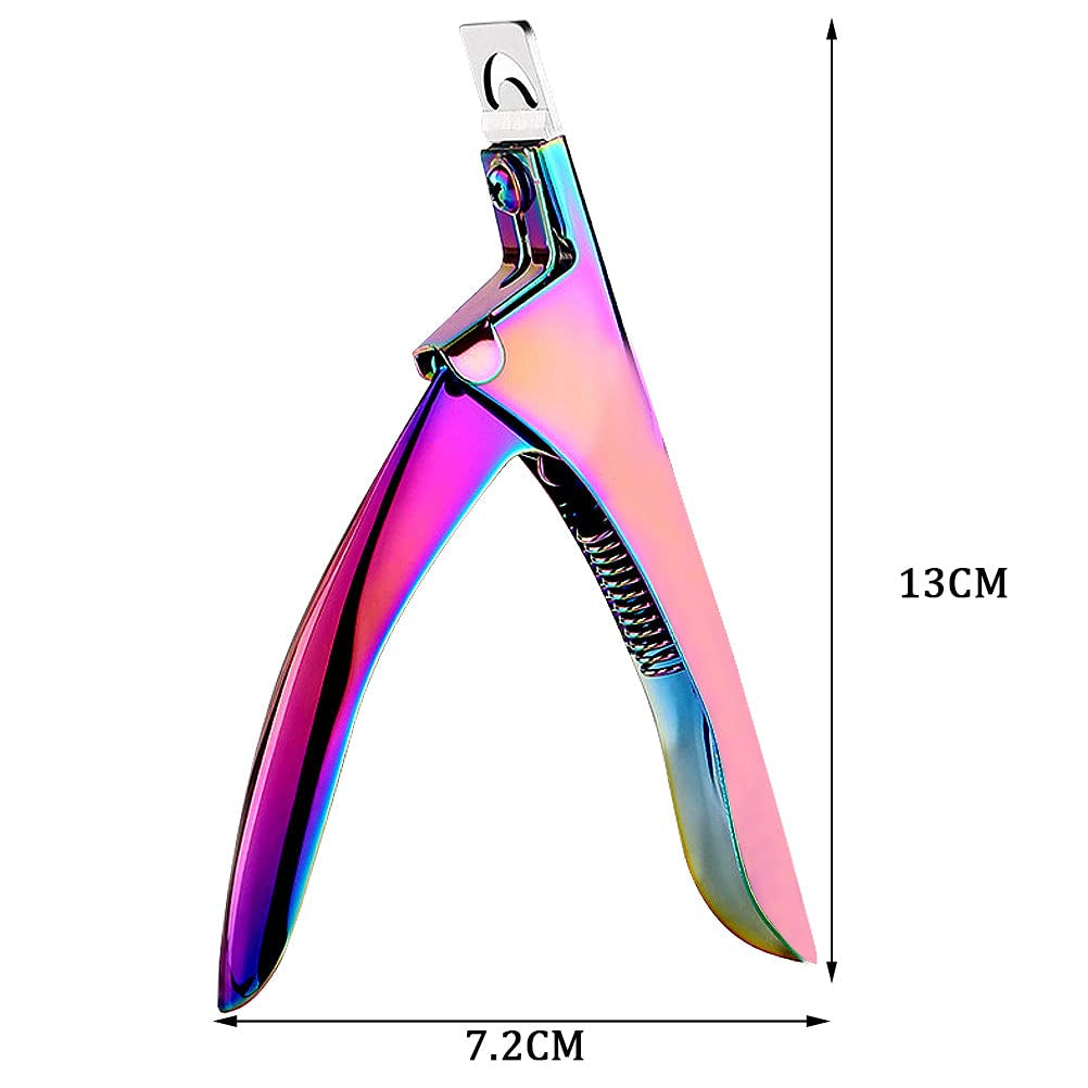 Professional Acrylic False Nail Clippers for Acrylic Nails, Rainbow Nail Tip Cutter Nail Manicure Tool for Salon Home Nail Art Health & Beauty > Personal Care > Cosmetics > Cosmetic Tools > Nail Tools SUMAJU   
