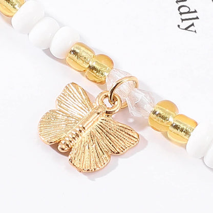 Cosydays Butterfly Waist Bead Belly Chain Gold Seashell Body Beads African Jewelry Elastic Beaded Bikini Chain for Women and Girls Apparel & Accessories > Jewelry > Body Jewelry COSYDAYS   