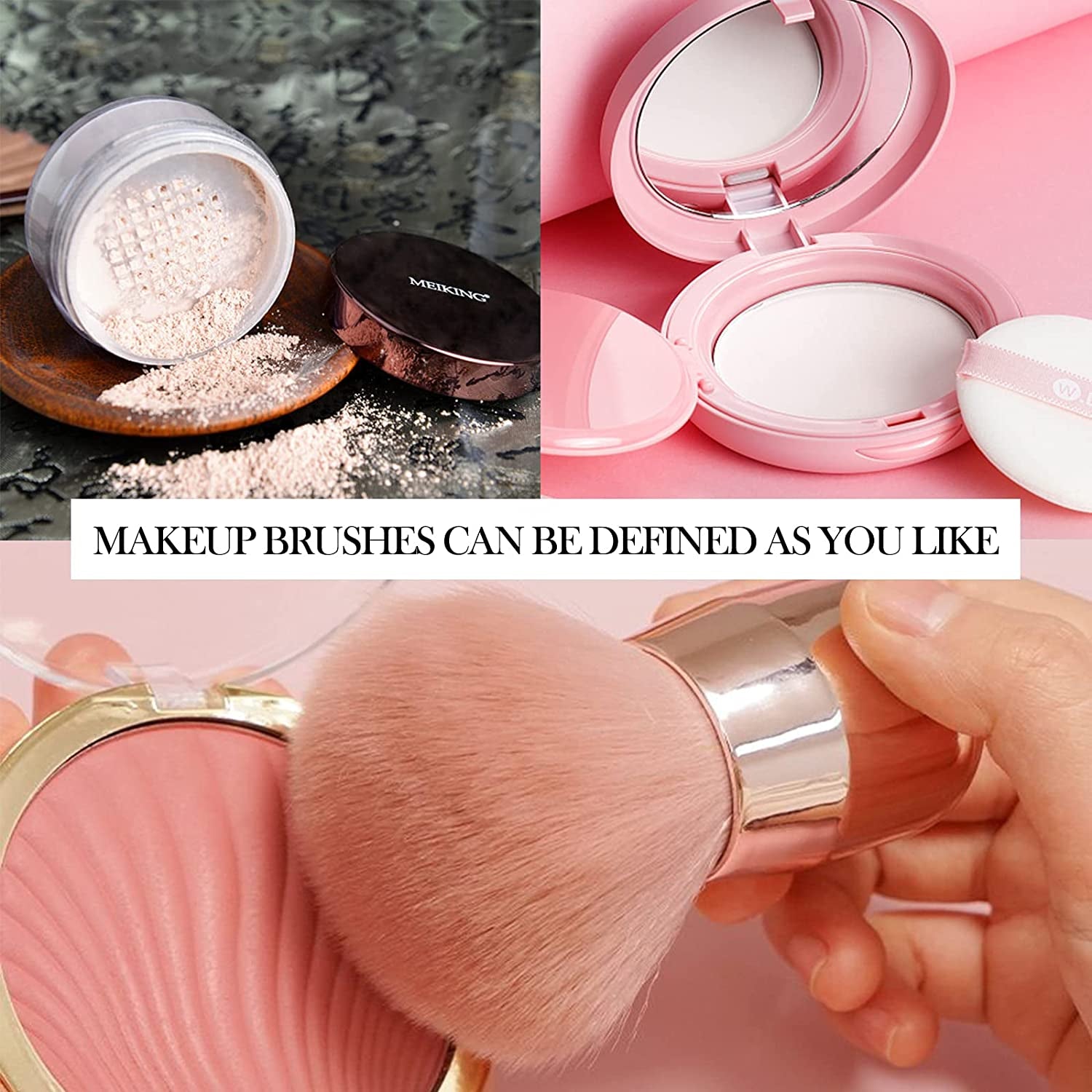 Tenmon Foundation Brush Kabuki Brush Blush Brushes New Concealer Brushes Cosmetic Tool for Valentines Day Gifts (Pink) Health & Beauty > Personal Care > Cosmetics > Cosmetic Tools > Makeup Tools Tenmon   