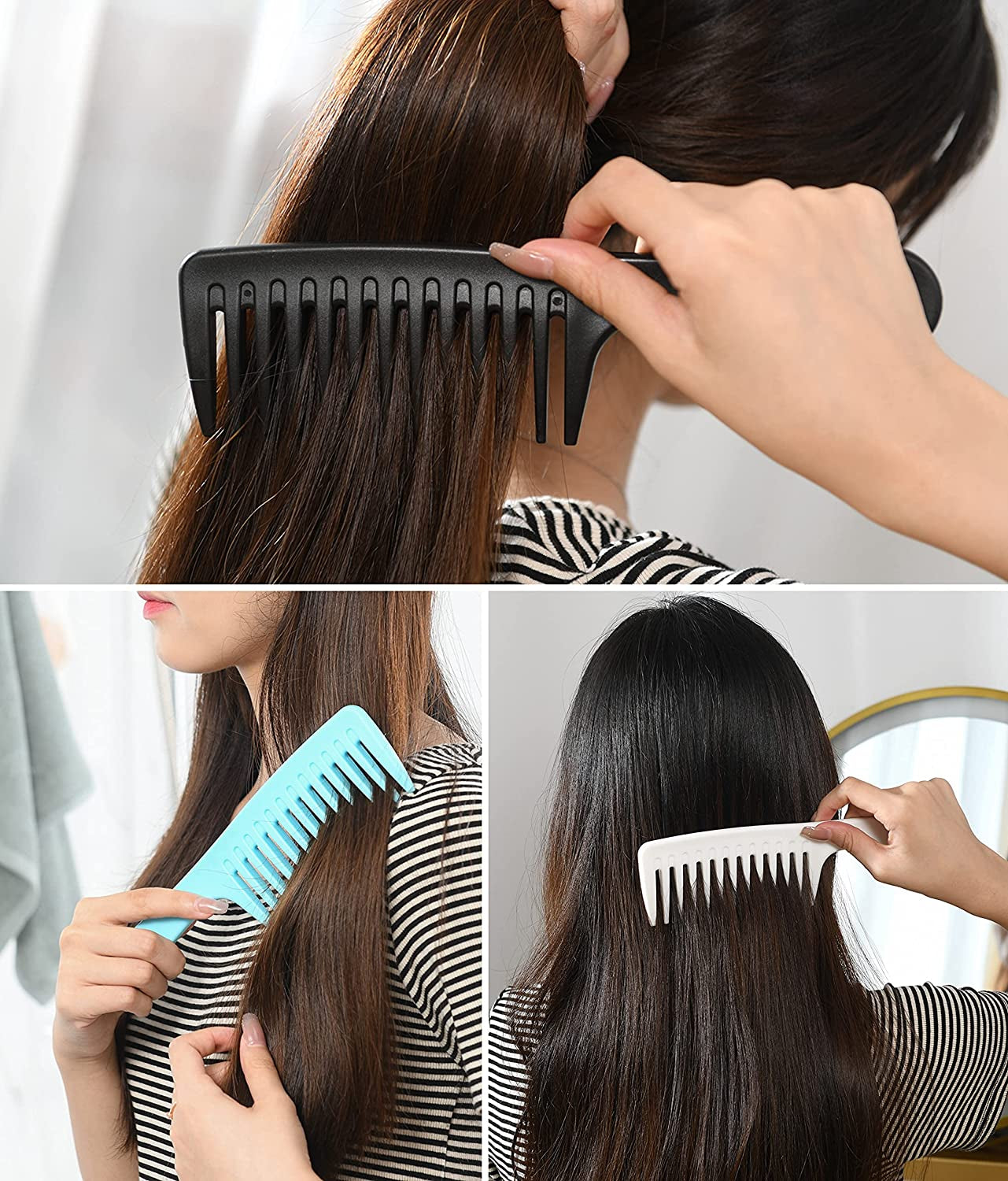 Wide Tooth Comb and Large Hair Detangling Comb, Durable Hair Brush for Best Styling and Professional Hair Care, Suitable for Curly Hair, Long Hair, Wet Hair in All Types, Reduce Hair Loss and Dandruff&Headache-Minimal Breakages Health & Beauty > Personal Care > Hair Care GAONSWOE   