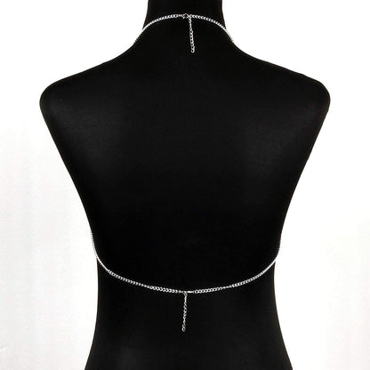 CHRAN Full Body Chain Jewelry for Women Sexy Costume Multilay Silver Metal Chain Harness Apparel & Accessories > Jewelry > Body Jewelry CHRAN   