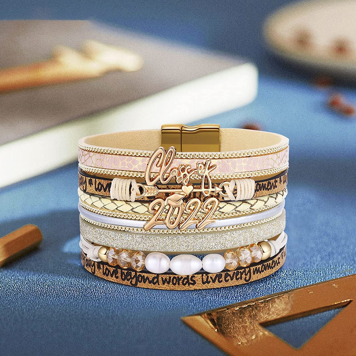 Inspirational Graduation Gifts for Her 2022 Bracelets College High School Graduate Present for Girls Boys Apparel & Accessories > Jewelry > Bracelets Desimtion   