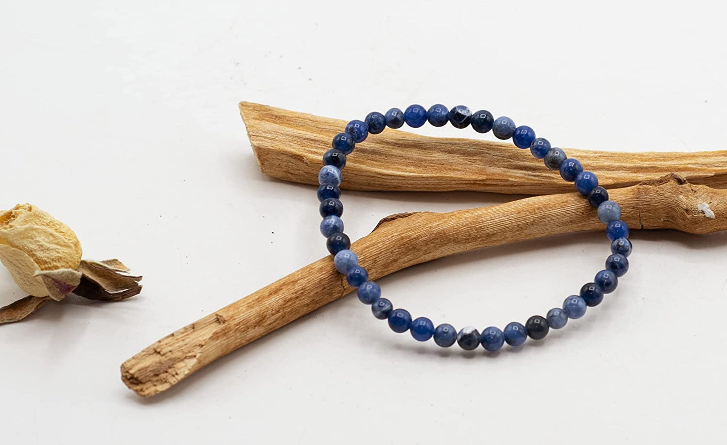 LTC Designs Glossy 4Mm round Sodalite Stretch Bracelet (In Various Lengths: 6.5, 7, 7.5, 8 Inches) Apparel & Accessories > Jewelry > Bracelets Lita Trading Corp.   