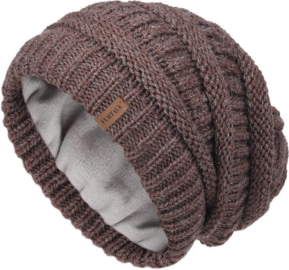 FURTALK Knit Beanie Hats for Women Men Fleece Lined Ski Skull Cap Slouchy Winter Hat Apparel & Accessories > Clothing Accessories > Hats KYLIE MAX Coffee  