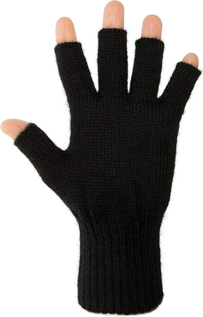 Darn Warm Alpaca Fingerless Gloves (90% Alpaca) Apparel & Accessories > Clothing Accessories > Gloves & Mittens AndeanSun Black Large 