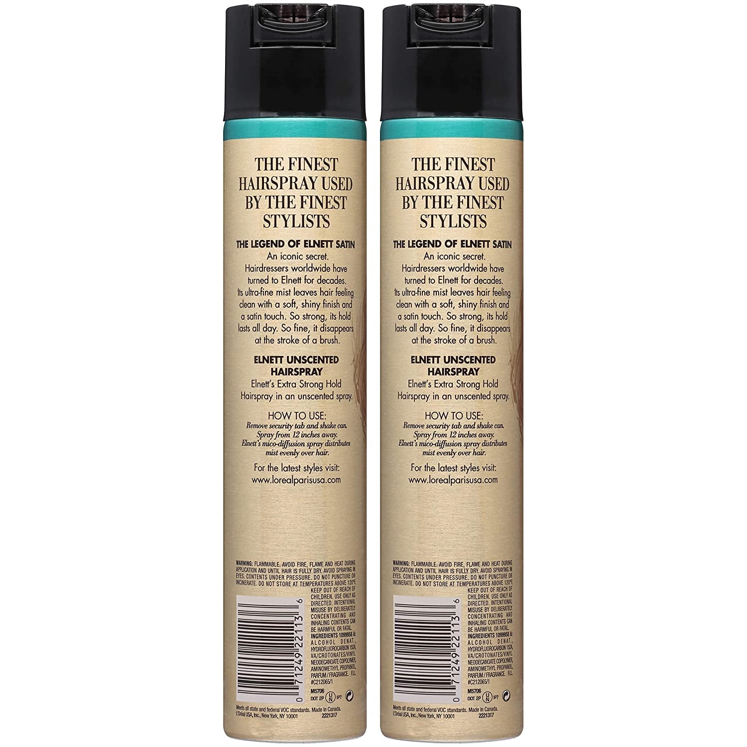 L'Oreal Paris Hair Care Elnett Satin Extra Strong Hold Hairspray, Unscented, 11 Ounce (Pack of 2) Health & Beauty > Personal Care > Hair Care L'Oreal Paris   