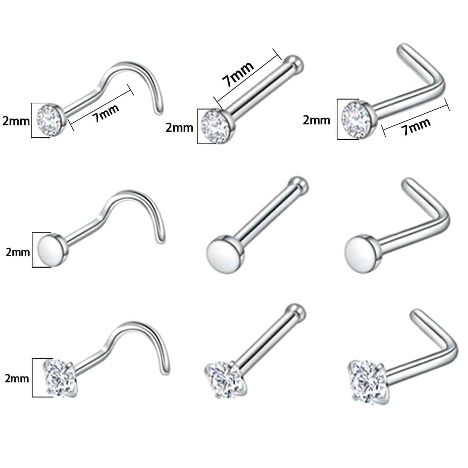 94PCS Mixed-Pack Piercing Kits for All Body Piercings Stainless Steel 14G 16G 20G Jewelry and Piercing Needle with Piercing Tools 10Pcs Alcohol Pad for Nose Septum Lip Ear Belly Button Cartilage Tragus Apparel & Accessories > Jewelry > Body Jewelry Tustrion   