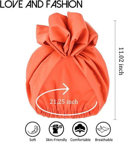 Women Turbans and Head Wraps,Skull-Caps,African Turban Flower Knot Pre-Tied Bonnet Beanie Cap for Women Apparel & Accessories > Clothing Accessories > Headwear DANMY   