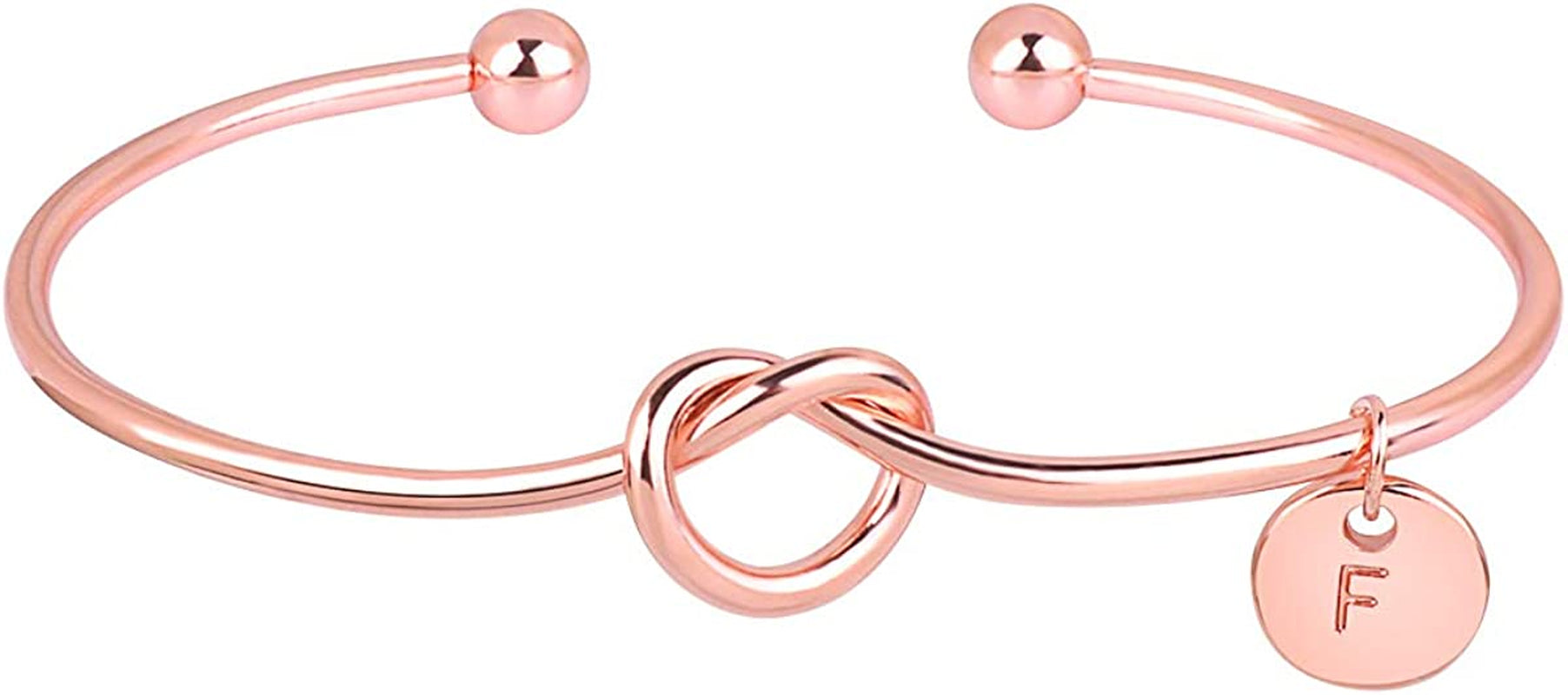 MOOKOO Personalised Bridesmaid Bracelet Gift Will You Be My Bridesmaid Proposal Gift Adjustment Bachelorette Bangle Apparel & Accessories > Jewelry > Bracelets MOOKOO Rose gold f 