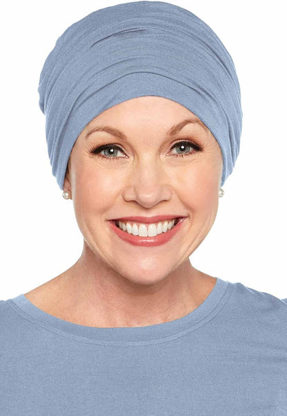 Cardani Sophisticate Turban Silky Soft Viscose from Bamboo Hat Apparel & Accessories > Clothing Accessories > Headwear Cardani Luxury Bamboo - Denim One Size 