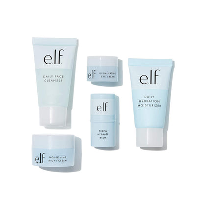 E.L.F. Jet Set Hydration Kit, Travel Friendly Hydrating Skincare Set, Face Cleanser, Balm, Moisturizer, Eye Cream & Night Cream, Vegan & Cruelty-Free Health & Beauty > Personal Care > Cosmetics > Cosmetic Tools > Skin Care Tools e.l.f.   
