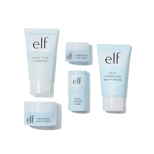 E.L.F. Jet Set Hydration Kit, Travel Friendly Hydrating Skincare Set, Face Cleanser, Balm, Moisturizer, Eye Cream & Night Cream, Vegan & Cruelty-Free Health & Beauty > Personal Care > Cosmetics > Cosmetic Tools > Skin Care Tools e.l.f.   