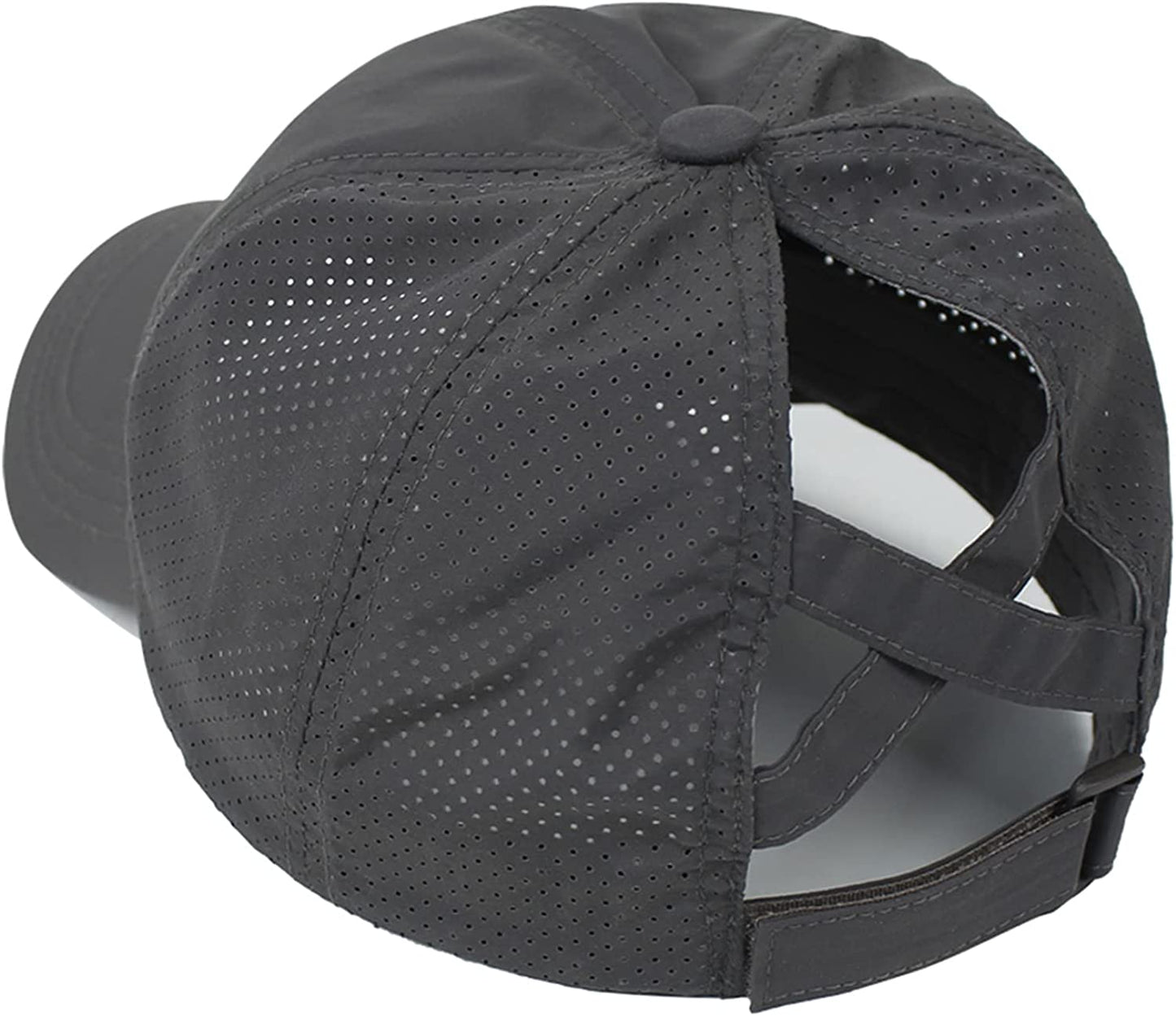 Mukeyo Womens Criss Cross Ponytail Baseball Cap Adjustable Messy High Bun Ponycap Quick Drying Hat Apparel & Accessories > Clothing Accessories > Hats KYLIE MAX   