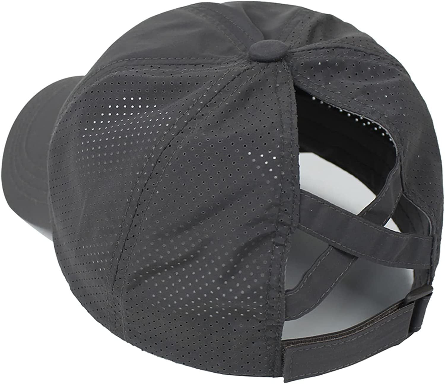 Mukeyo Womens Criss Cross Ponytail Baseball Cap Adjustable Messy High Bun Ponycap Quick Drying Hat Apparel & Accessories > Clothing Accessories > Hats KYLIE MAX   