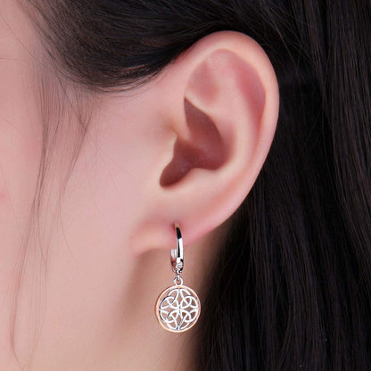 Jewelrypalace Irish Celtic Knot Dangle Earrings, 14K Rose Gold Plated 925 Sterling Silver Hoop Earrings for Women, Love Drop Earrings for Women, Huggie Earrings for Girls, Earring Sets Hoops Jewelry Apparel & Accessories > Jewelry > Earrings JewelryPalace   