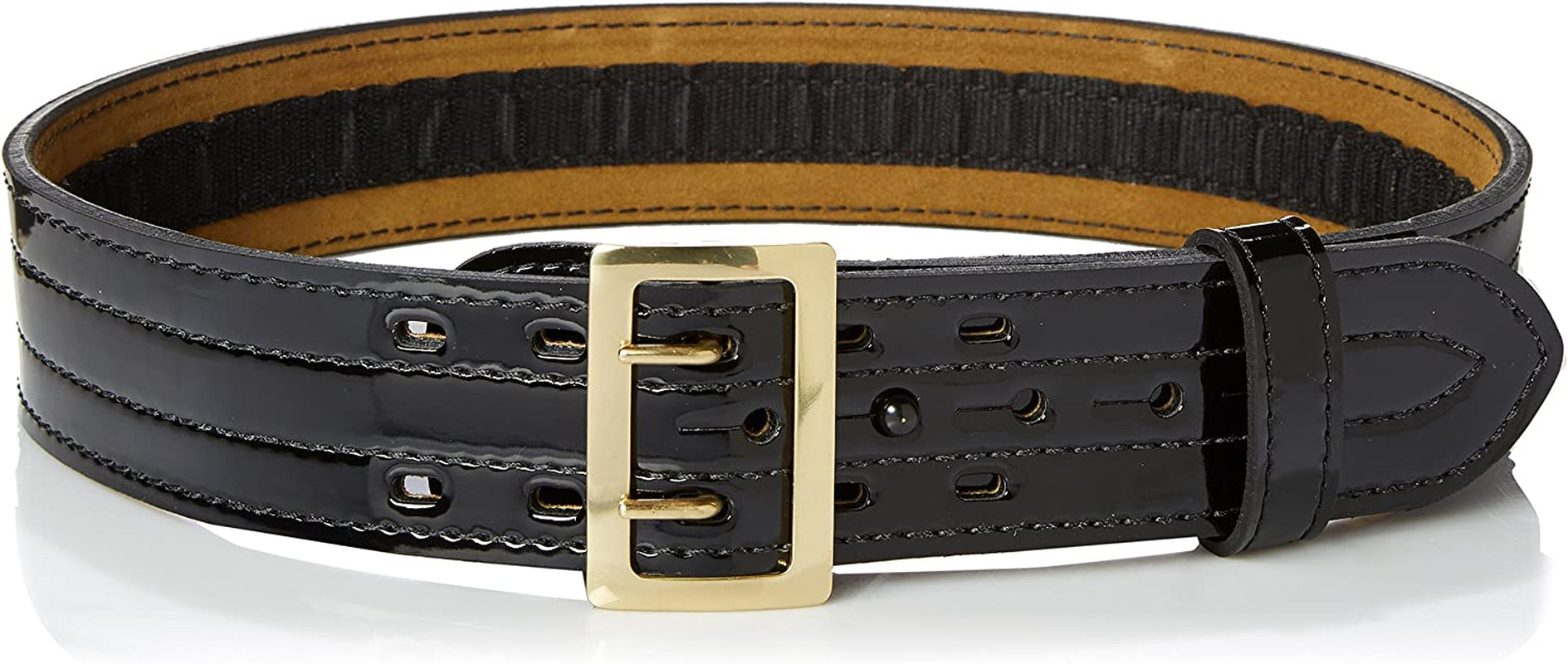 Safariland Bianchi 87V-36-9B 87V Sam Brown W/Hook Lining 2.25", 36" Waist, Hi-Gloss Black W/Brass Snap Closure, Multicolor, One Size Apparel & Accessories > Clothing Accessories > Belt Buckles Safariland   