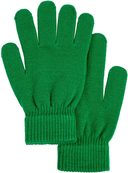 Simplicity Men/Women Winter Classic Solid Colored Knit Gloves Apparel & Accessories > Clothing Accessories > Gloves & Mittens Simplicity 38_lime  