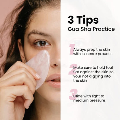 Gua Sha Facial Tools Healing Crystal - Self Care Gifts for Women Skin Care Tools Natural Massager for Skincare Face Body Relieve Muscle Tensions Reduce Puffiness (Rose Quartz) Health & Beauty > Personal Care > Cosmetics > Cosmetic Tools > Skin Care Tools ROSELYNBOUTIQUE   