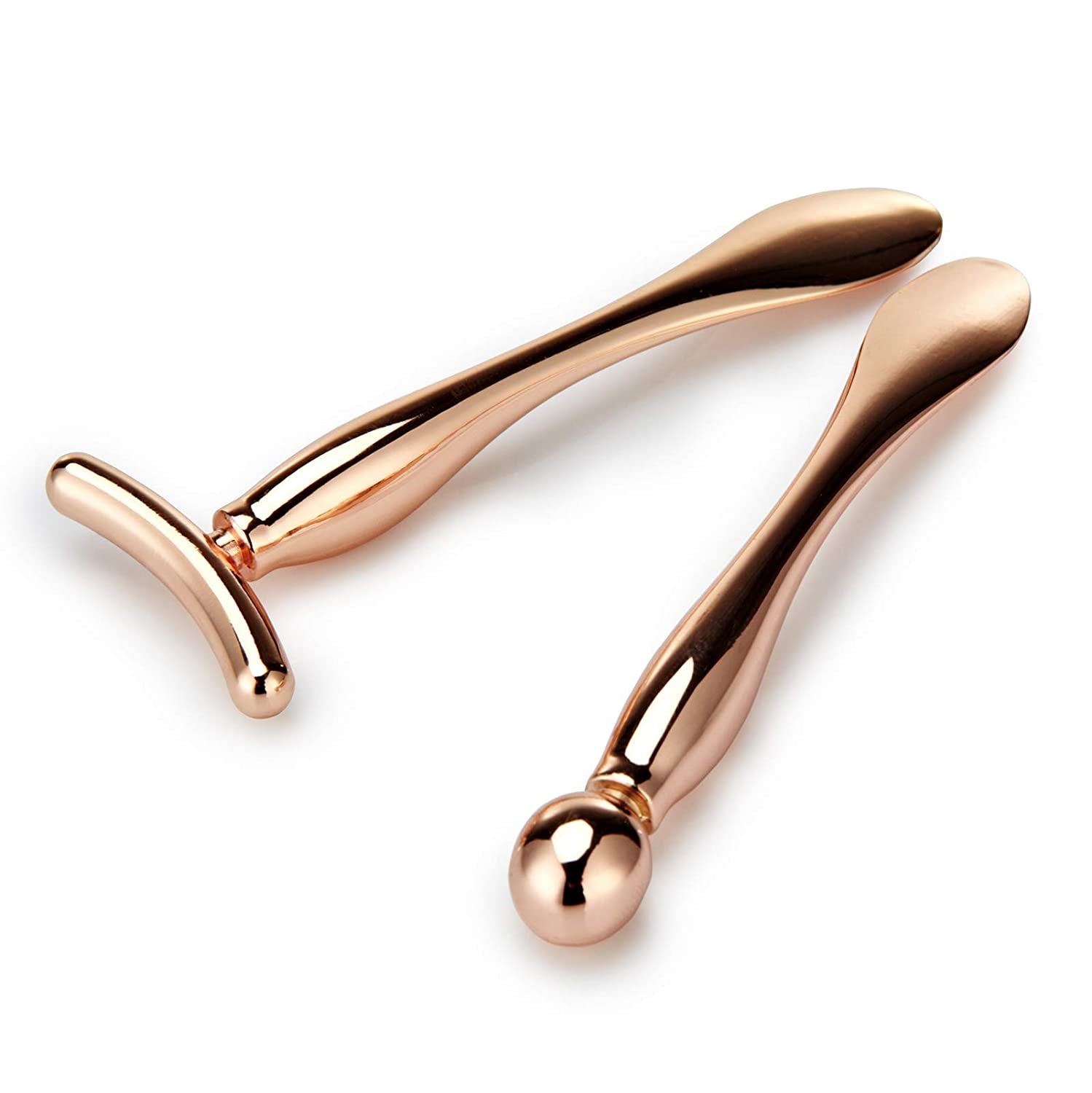 Lisapack 2PCS Metal Eye Cream Applicator Wand Stick, Massager Tool for Facial Massage, Reduce Puffiness (Rose Gold) Health & Beauty > Personal Care > Cosmetics > Cosmetic Tools > Skin Care Tools LISAPACK Rose Gold  