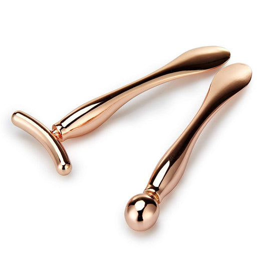 Lisapack 2PCS Metal Eye Cream Applicator Wand Stick, Massager Tool for Facial Massage, Reduce Puffiness (Rose Gold) Health & Beauty > Personal Care > Cosmetics > Cosmetic Tools > Skin Care Tools LISAPACK Rose Gold  