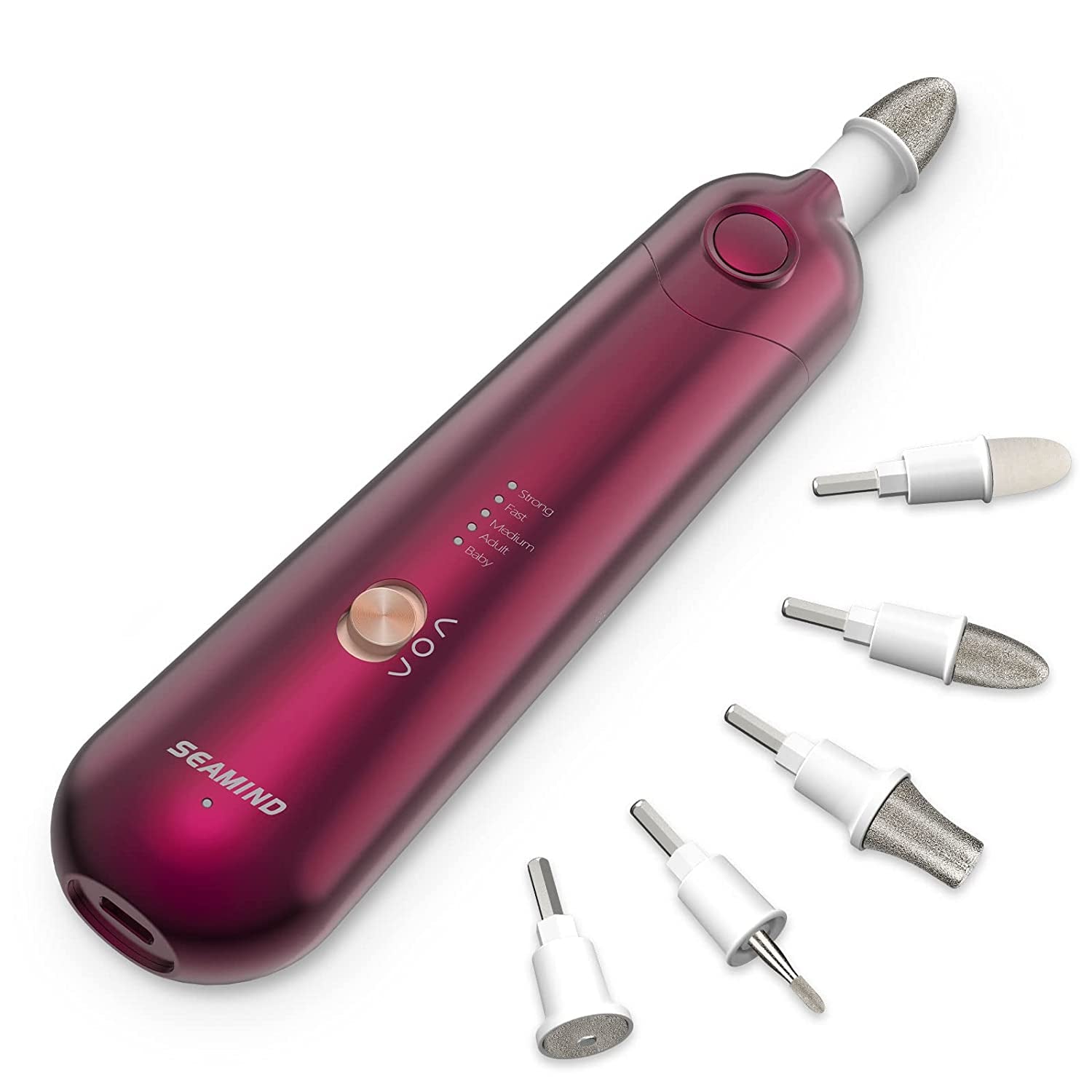 Professional Manicure Pedicure Set, Cordless Electric Nail File Kit, Rechargeable Nail Grinder for Thick Nails, 5 Speeds Hand Foot Nail Care Trimmer Buffer Tools Health & Beauty > Personal Care > Foot Care SEAMIND   