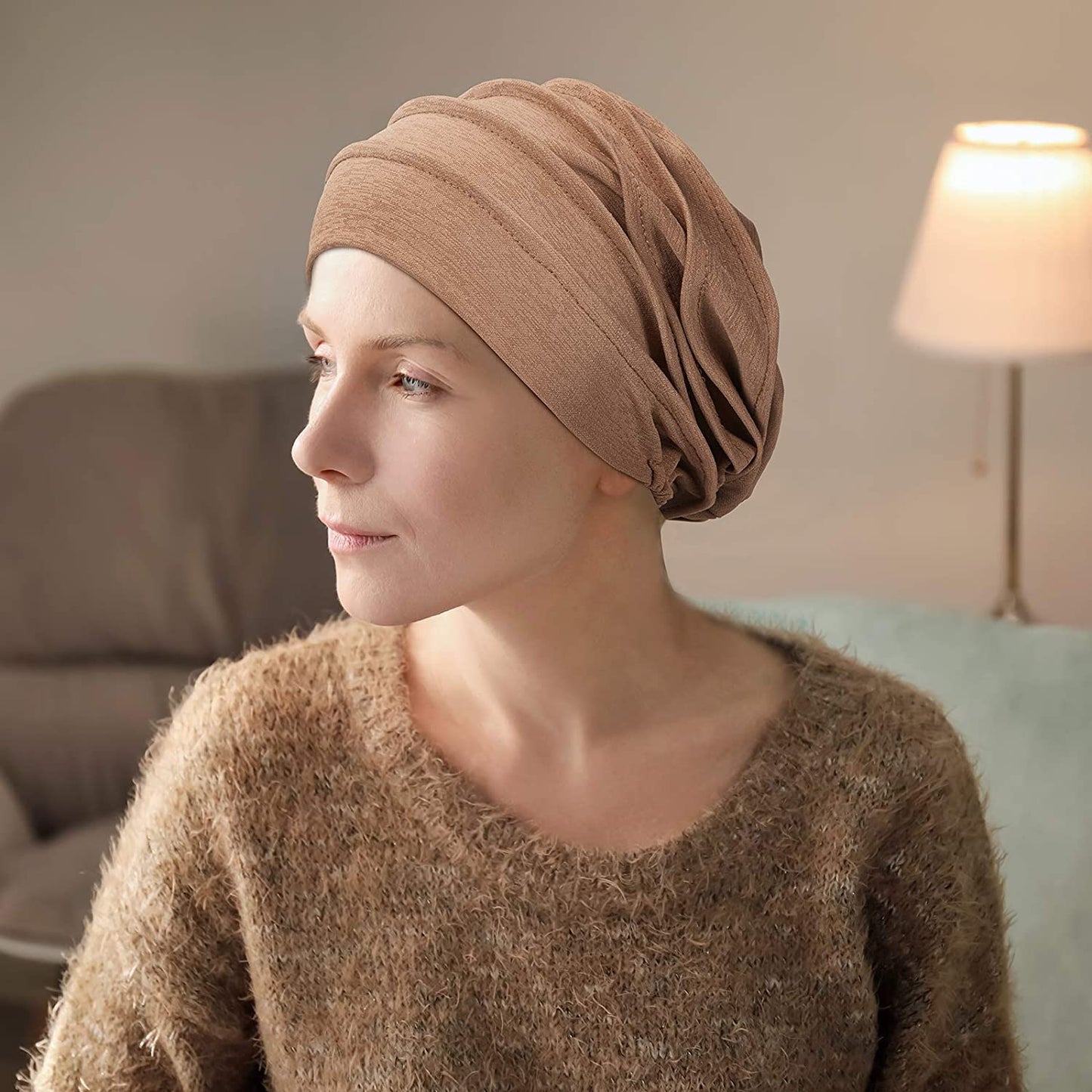 Geyoga 6 Pieces Slouchy Hair Loss Beanies Hats Soft Cotton Cancer Hat Stretchy Sleeping Cap Headwear for Women Apparel & Accessories > Clothing Accessories > Headwear Geyoga   