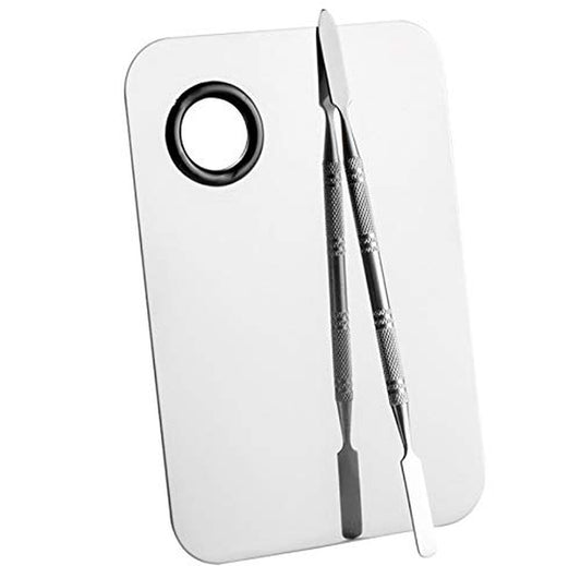 Professional Pro Stainless Steel Makeup Palette Cosmetic Palette with Spatula Tool Makeup Art Tool for Nail Art Eye Shadow Eyelash Makeup Professional Pigment Blending（6 X 4 Inch Sliver） Health & Beauty > Personal Care > Cosmetics > Cosmetic Tools > Makeup Tools Sinen   