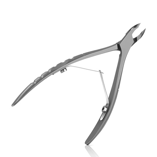 BEZOX Cuticle Clipper with Pushers – 2 in 1 Heavy Duty Stainless Steel Cuticle Tools - Nail Nippers and Cutical Pusher with Anti-Slip Handle and Sharp Blade – 6Mm Jaw Health & Beauty > Personal Care > Cosmetics > Cosmetic Tools > Nail Tools BEZOX Grey  
