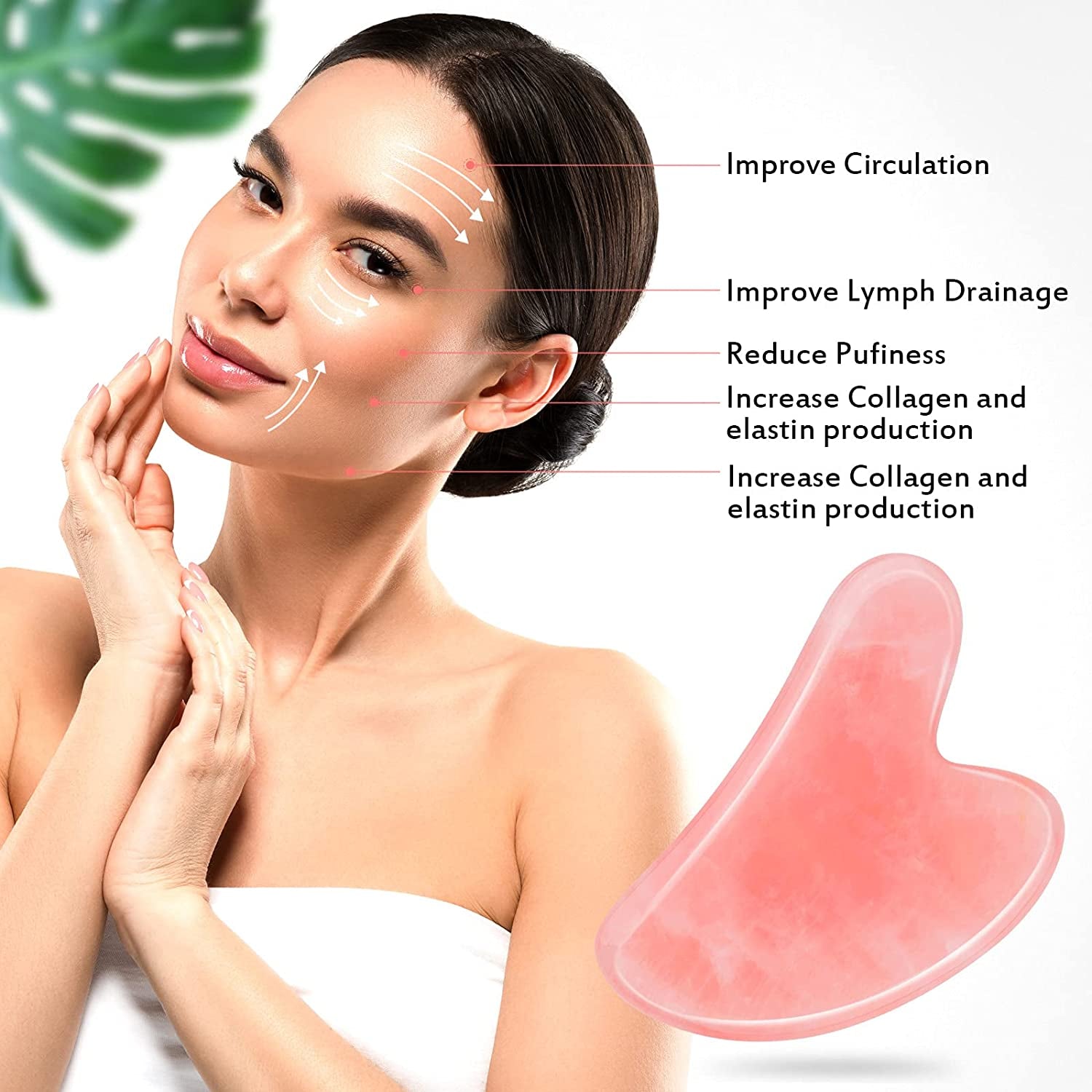 LATME Gua Sha Facial Tools,Gua Sha Massage Tool,Face Massager Jade Gua Sha Stones for Lymphatic Drainage for Face,Eyes,Neck and Body Health & Beauty > Personal Care > Cosmetics > Cosmetic Tools > Skin Care Tools LATME   