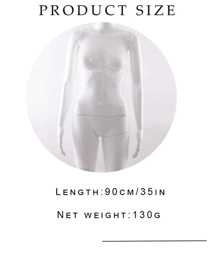 Jeweky Halloween Crystal Bra Chain Clothing White Body Chains Biniki Summer Beach Nightclub Rave Body Accessories Jewelry for Women and Girls Apparel & Accessories > Jewelry > Body Jewelry Artist Unknown   