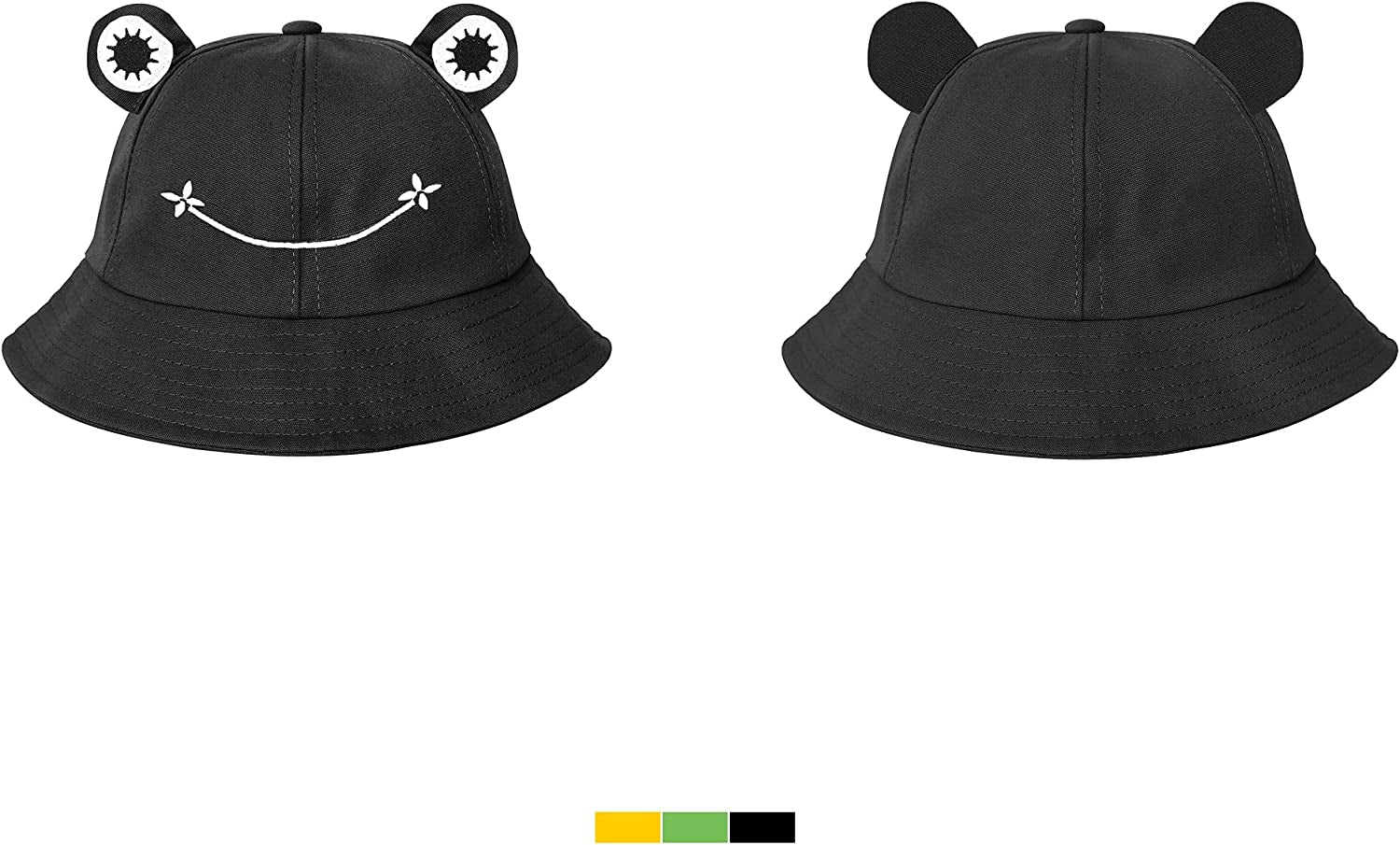 SAOROPEB Frog Hat for Adult Teens, Cute Frog Bucket Hat, Cotton Bucket Hat Funny Hat Fisherman Hat for Men Women Apparel & Accessories > Clothing Accessories > Hats SAOROPEB   