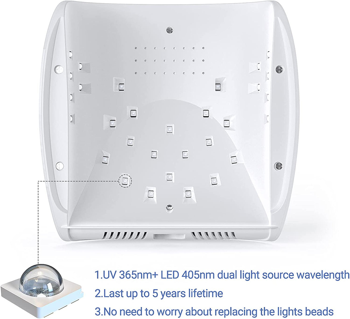 Melodysusie UV LED Nail Lamp True 54W Professional Nail Dryer for Gel Nail Polish Curing Lamp with 3 Timer Setting, Automatic Sensor, LCD Display, Detachable Tray Nail Art Tools Accessories Health & Beauty > Personal Care > Cosmetics > Cosmetic Tools > Nail Tools MelodySusie   