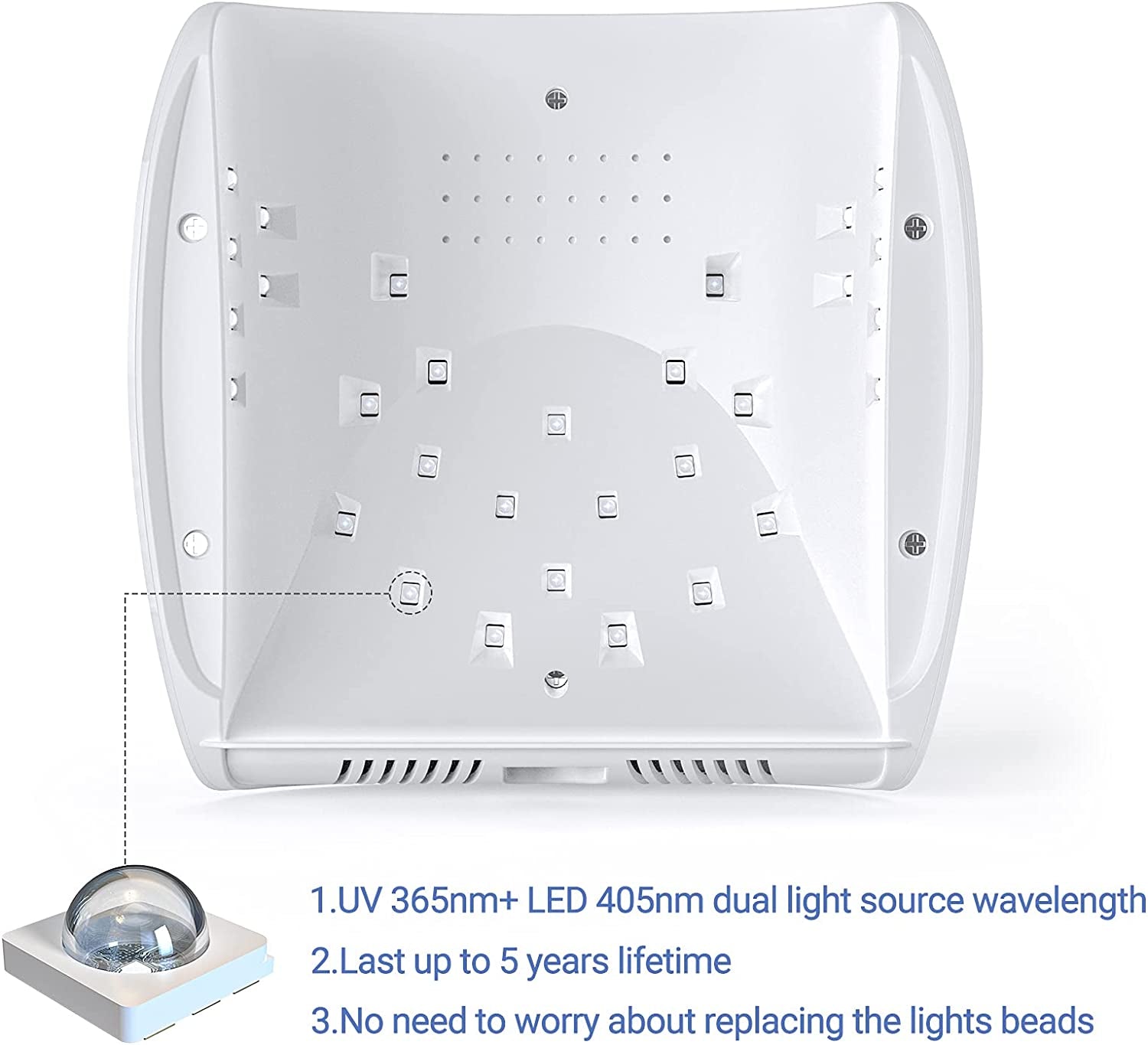 Melodysusie UV LED Nail Lamp True 54W Professional Nail Dryer for Gel Nail Polish Curing Lamp with 3 Timer Setting, Automatic Sensor, LCD Display, Detachable Tray Nail Art Tools Accessories Health & Beauty > Personal Care > Cosmetics > Cosmetic Tools > Nail Tools MelodySusie   