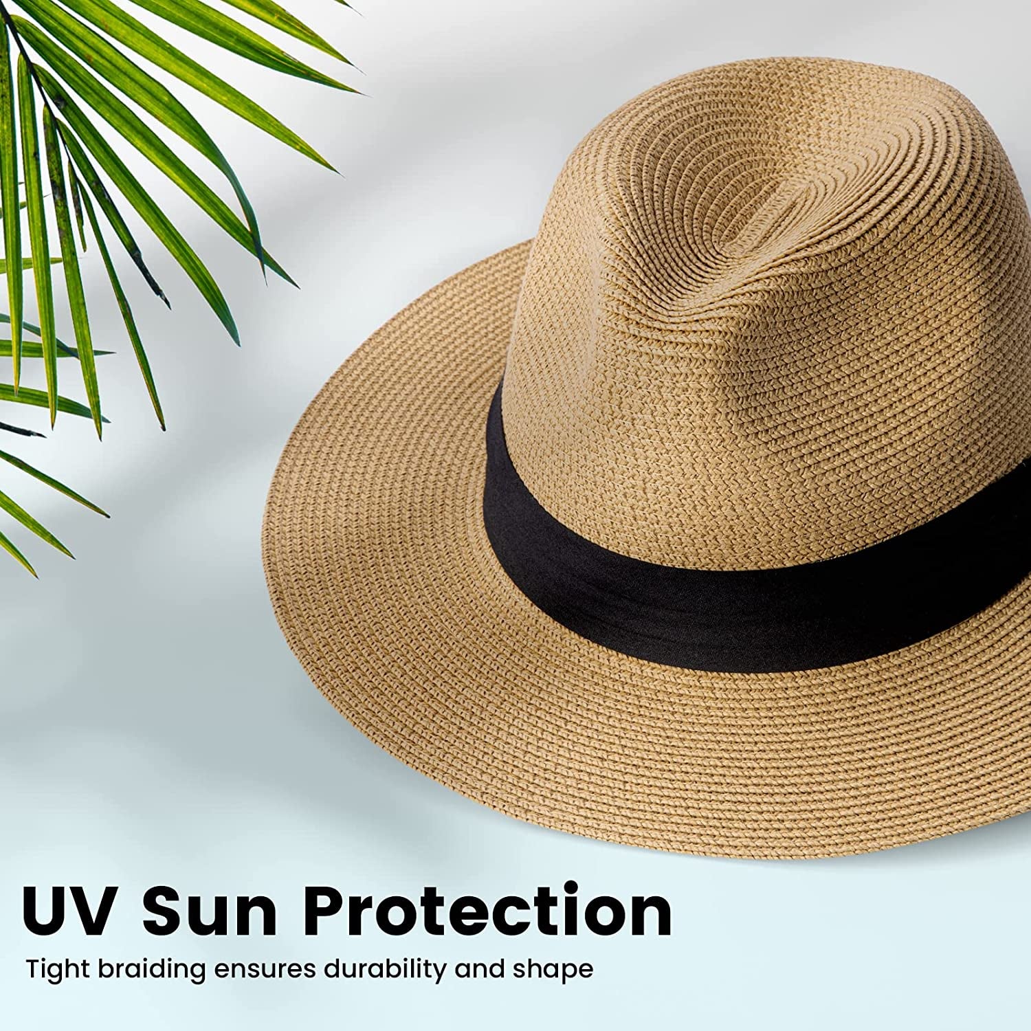 Simplicity Mens Women'S Wide Brim Straw Panama Sun Hat Apparel & Accessories > Clothing Accessories > Hats Simplicity   