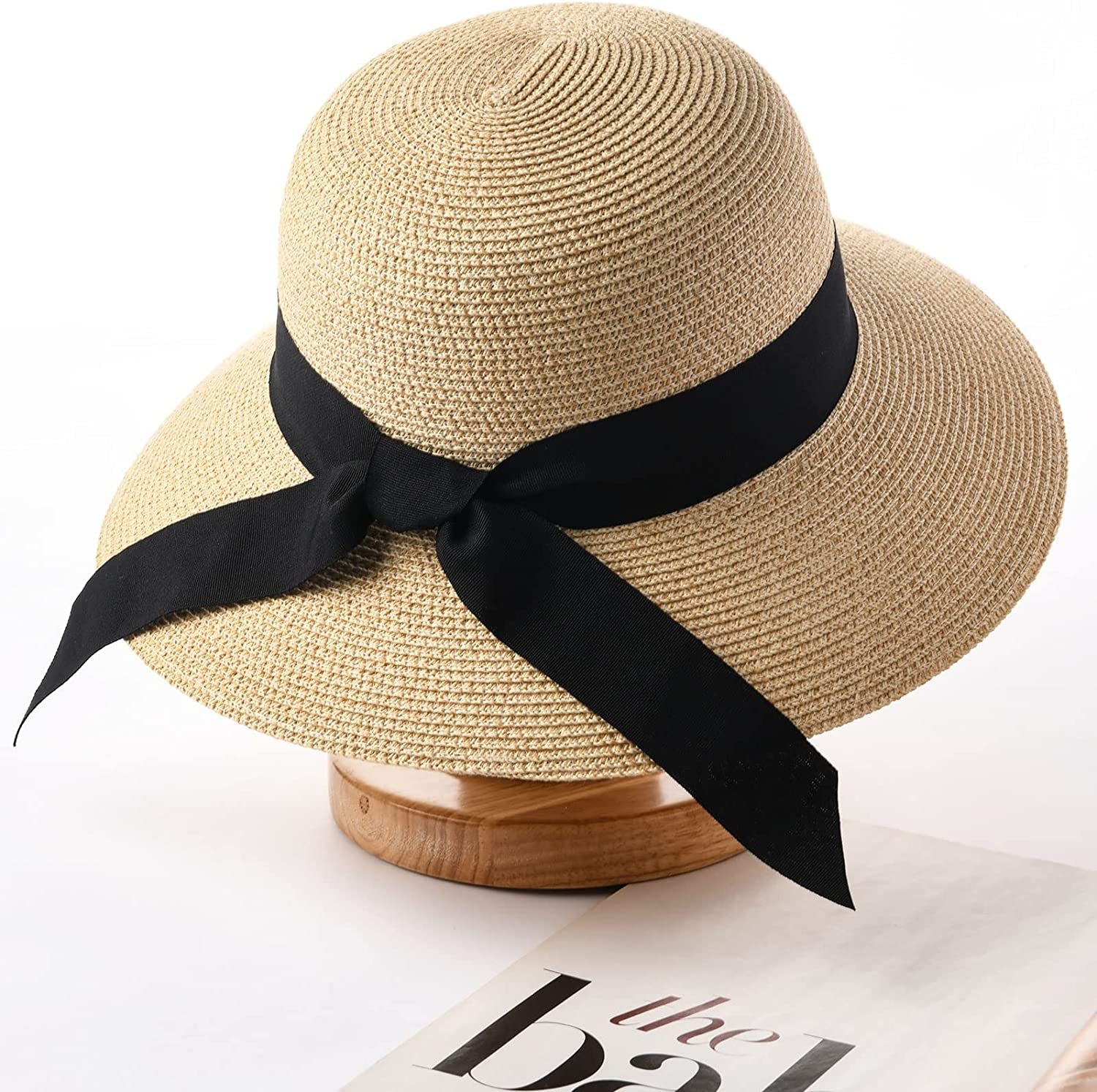 FURTALK Womens Beach Sun Straw Hat UV UPF50 Travel Foldable Brim Summer UV Hat Apparel & Accessories > Clothing Accessories > Hats KYLIE MAX   